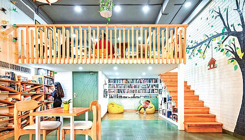 The café features tac tiles to  aid differently-abled