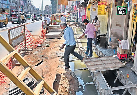 Incomplete stormwater drain a bane for One Town residents | Prasant Madugula
