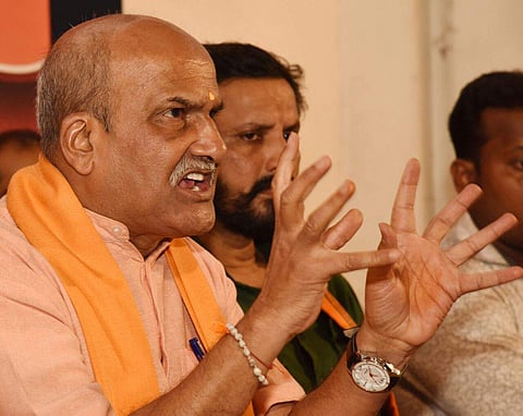 Sri Rama sene chief Pramod Muthalik. (File | Rajesh Shetty Ballalbagh/EPS)
