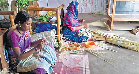 Around 300 women make palm-based craft products  | AARDE Craft