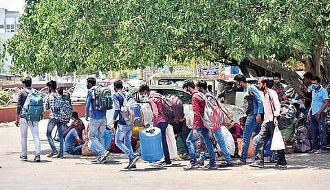 Image of migrant laborer's used for representational purpose only.