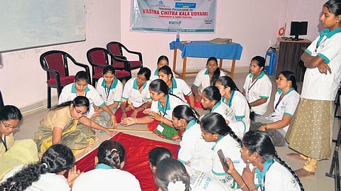 Youngsters take part in a training programme at RUDSETI campus in Anantapur | Express