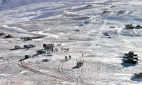 A file photo of Indo-Chinese face-off along the LAC in eastern Ladakh | EXPRESS