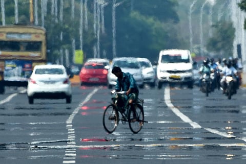 Chennai on a day when temperatures breached the 40-degree mark this summer. (Photo | Ashwin Prasath, EPS)