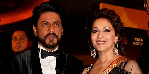 Bollywood actors Shah Rukh Khan and Madhuri Dixit (File Photo | PTI)