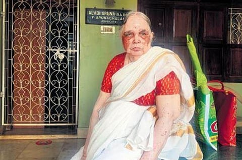 Kamala Aladi Aruna, the mother of Poongothai, the DMK candidate from Alangulam