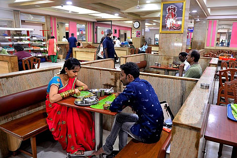 A couple dines at a restaurant in Chennai. (File Photo | EPS)