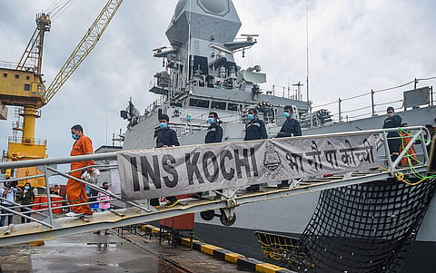 On May 17, Barge P305 went adrift in the Arabian Sea and sunk on May 19 about 35 nautical miles from Mumbai. It was reported that 38 people on board are still missing. (Photo | PTI)