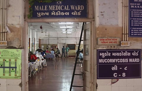 Patients infected with black fungus are treated at the Mucormycosis ward of a government hospital in Ahmedabad. (Photo | AP)