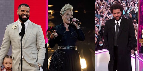 Drake, Pink, The Weeknd at Billboard Music Awards.  (Photos | AP)