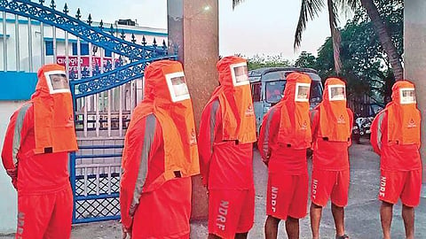 A team of NDRF at Paradip. (Photo | Express)