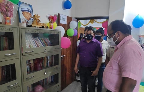 One library recently inaugurated in kishanganj by the DM and the SP