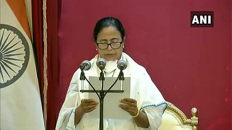 Mamata Banerjee taking oath as CM of West Bengal. (Photo | ANI)