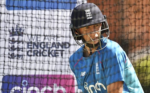 Joe Root at nets. 