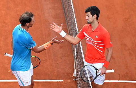 Rafael Nadal (L) and Novak Djokovic. (File photo| AFP)