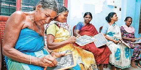A literacy class for tribal people in progress in Attappadi, Palakkad | FILE PIC