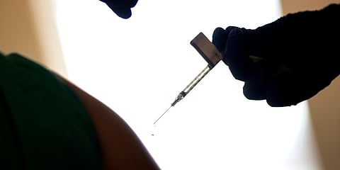 Image of vaccine being administered used for representation (File Photo | AP)