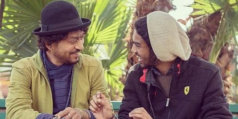 Late actor Irrfan Khan with his son Babil Khan (File Photo| Instagram)