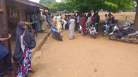 Parents of abducted school children of Salihu Tanko Islamic School wait for news on their children in Tegina, Nigeria (Photo | AP)