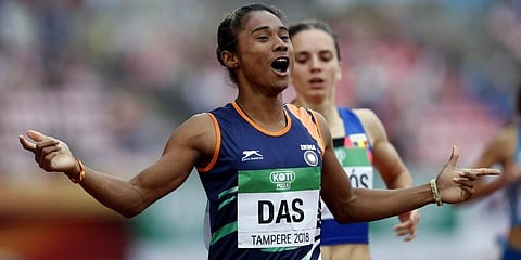 Indian sprinter Hima Das (Photo | AP)