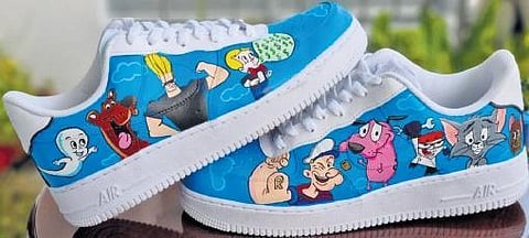 Step on a cartoon spill