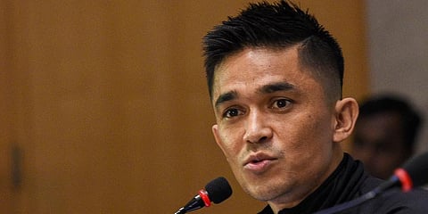 Indian footballer Sunil Chhetri (Photo | PTI)