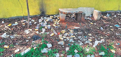 Garbage strewn across the canine park in Domlur | Express