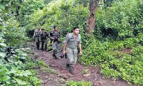 The villager was accompanying the security forces to guide them during a search operation being conducted to locate the Maoists (File photo)