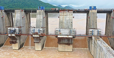 Polavaram irrigation project in East Godavari. (Photo | Express)