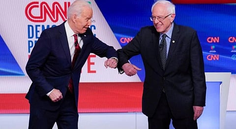 President Joe Biden and Bernie Sanders. (File Photo | AP)