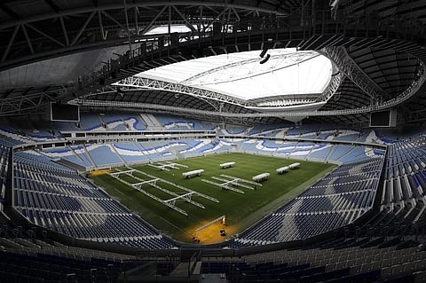 View of the Al Janoub Stadium, one of the 2022 World Cup stadiums, in Doha, Qatar. (File Photo | AP)