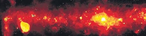 GLOSTAR image showcasing an array of astrophysical objects, from newly formed massive stars to remnants of supernova explosions | PIC CREDIT: GLOSTAR team  