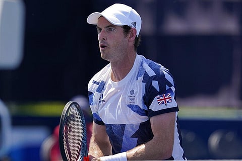 Andy Murray, of Britain, played in a doubles match during the first round of the tennis competition at the 2020 Summer Olympics. (Photo | AP)