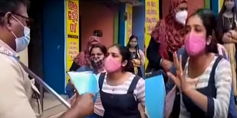 A grab from the footage of the incident.