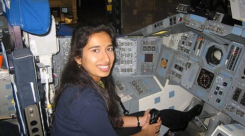 Indian-American scientist, Swati Mohan, who led the guidance, navigation, and control operations. (Photo | Twitter, MK Stalin)