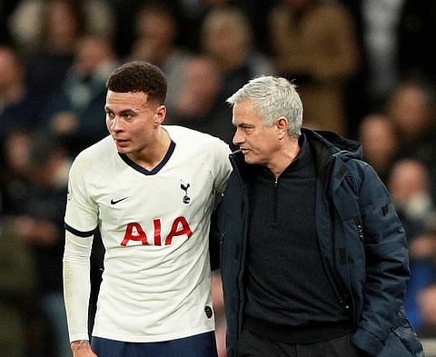 Ex-Tottenham's manager Jose Mourinho with Dele Alli. (Photo | AP)