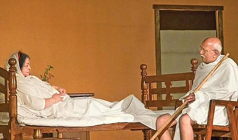 The play titled Kasturba revisits the last two years of Gandhi’s wife under the captivity of the British in Poona’s (now Pune)  Aga Khan Palace.