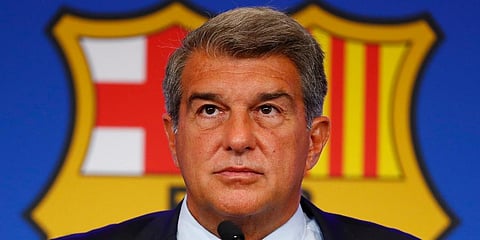 FC Barcelona president Joan Laporta (Photo | AP)