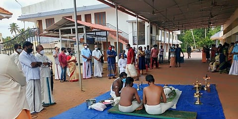 The cremation of the woman taking place at the Catholic church's cemetery following all customs and rituals of the Hindu tradition. (Photo by special arrangement)