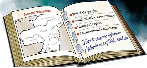 Assam Chief Minister Himanta Biswa Sarma has recently outlined four benchmarks that would form the basis for such a resolution. (Express Illustrations | Amit Bandre)
