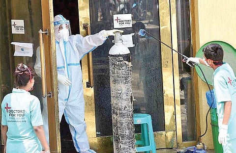 Shortage of oxygen during the second wave continues to be a talking point. (Photo | Express)
