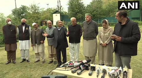 Farooq Abdullah after 'People's Alliance for Gupkar Declaration' meet in Srinagar (File Photo | ANI)