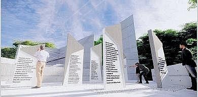 Artistic representation of the memorial for poet G Sankara Kurup.