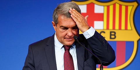 FC Barcelona president Joan Laporta (Photo | AP)