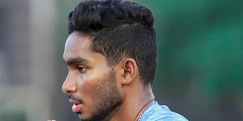Spinner Manimaran Siddharth. (Photo @DelhiCapitals)