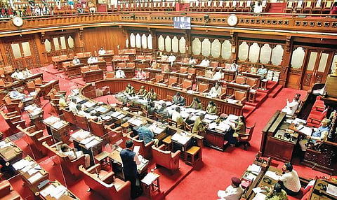The Karnataka Legislative Council in session at Vidhana Soudha in Bengaluru on Tuesday | nagaraja gadekal