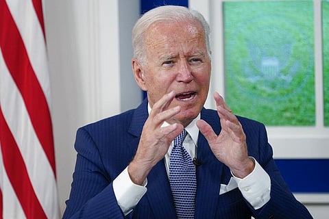 President Joe Biden speaks during a virtual COVID-19 summit during the 76th Session of the United Nations General Assembly (Photo | AP)