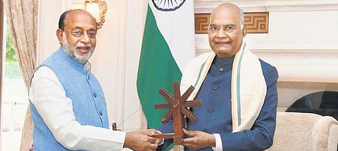 Vijay Goel seeks guidance from President Kovind on furthering Gandhian values