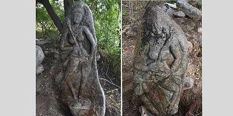  Sculptures of dwaara balagais discovered in Tiruppur