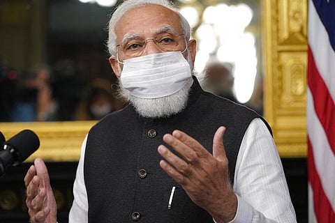 PM Modi during his US visit. (Photo | AP)